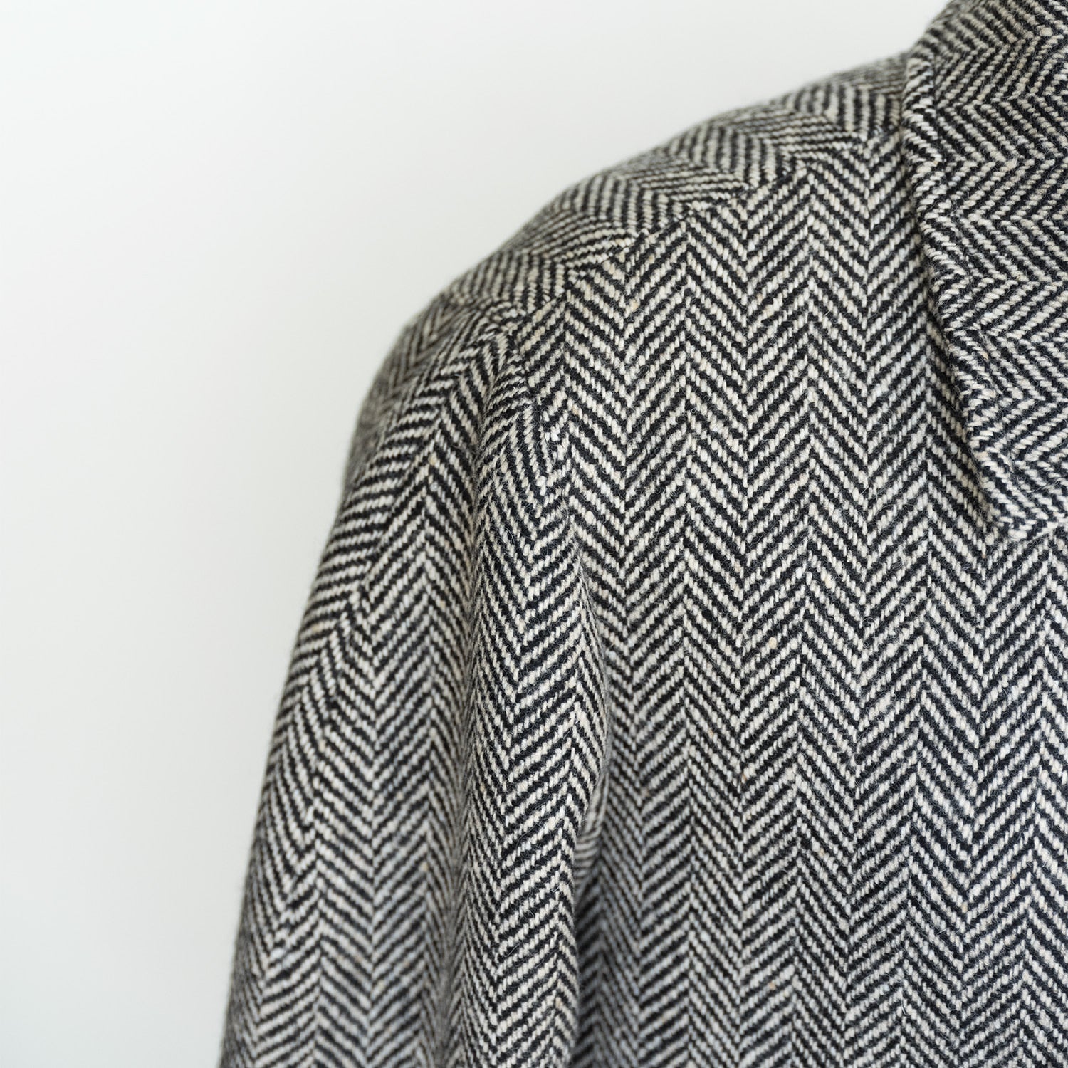 Donegal Tweed Curve Sleeve Coat - Grey
