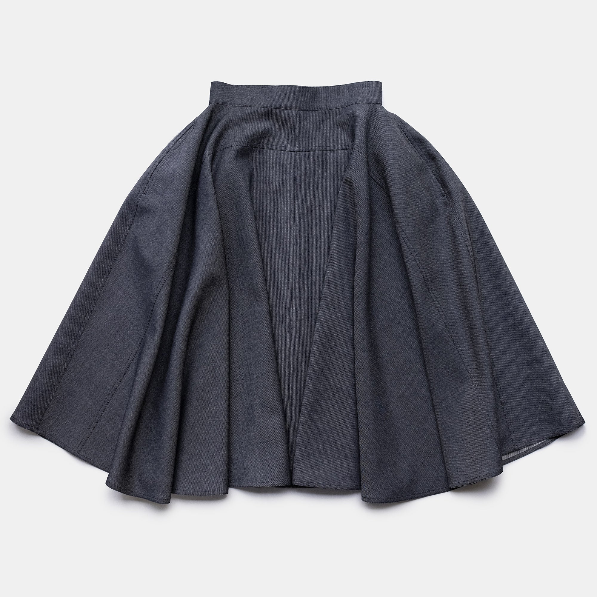 Wool Denim Skirt - 2color