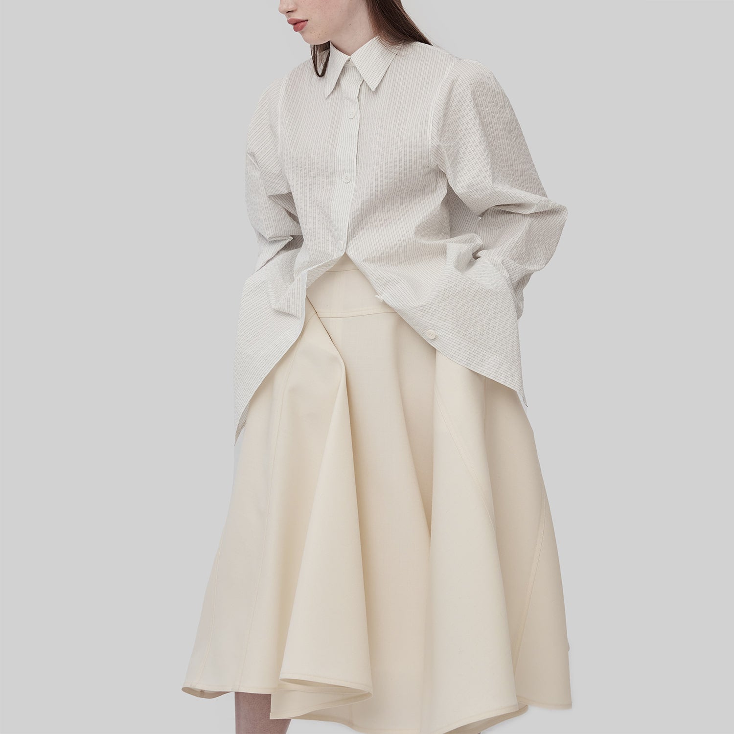 Wool Denim Skirt - 2color